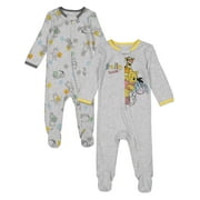 Disney Winnie the Pooh Newborn Baby Boys 2 Pack Zip Up Sleep N' Plays The / Grey 3-6 Months